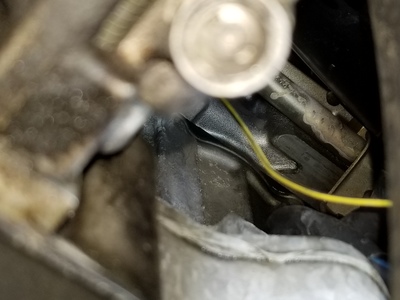 from near oil filter back toward TB